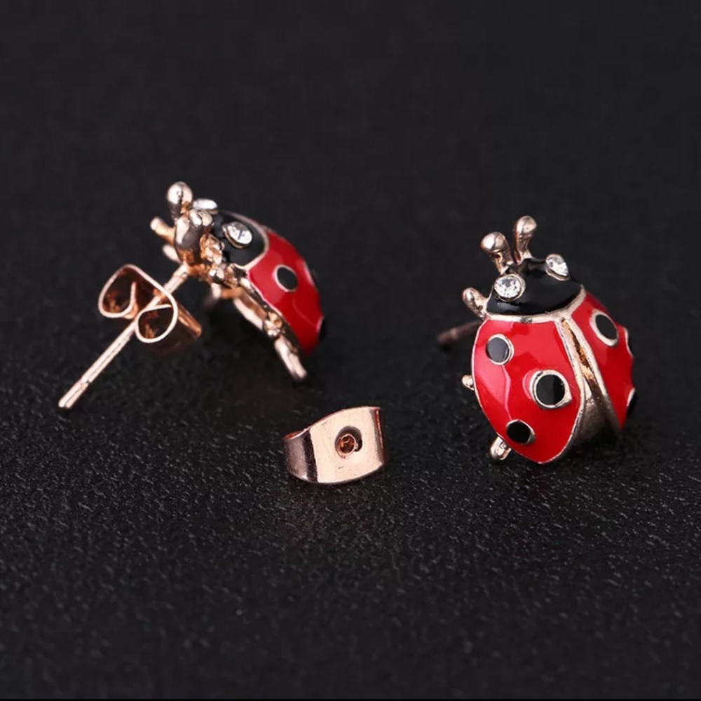 Ladybug Beetle Earrings